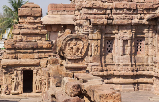 Example of ancient Indian architecture in Pattadakal, Karnataka. 