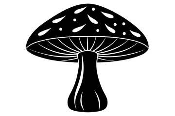  a mushroom silhouette vector illustration