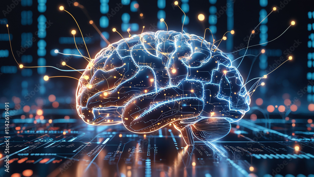 Poster ai learning and evolving in a digital brain – shaping the future of intelligence