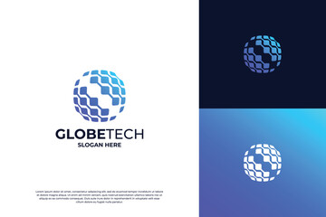 Obraz premium Global Connection Logo Design Inspiration