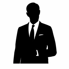 Men Suits silhouette. Flat image