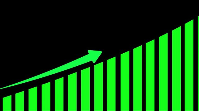Graph chart showing marketing sales profit increasing. business graph showing success and profit concept. future target success plan business.Business growth infographic animation, business graph