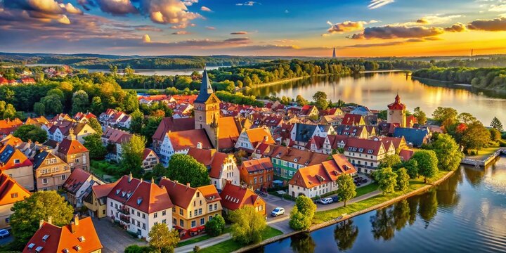 Goldap Poland: Picturesque Cityscape, Masurian Lakes, Historical Architecture, Charming Town, Polish Landscape, Travel Destination, European City, High Resolution Images