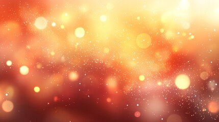 Abstract Orange and Gold Festive Background with Glitter