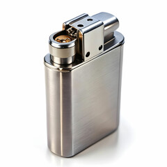metal lighter on white background