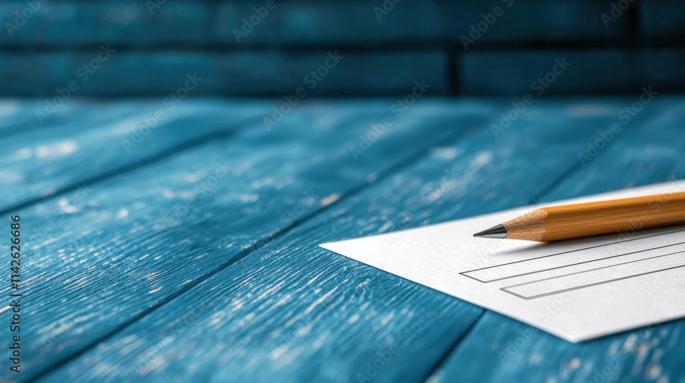 Poster A professional setting with a blank report card template ready for academic editing