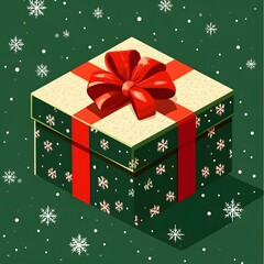 christmas background with gift