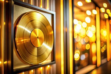 Gold Record Plaque Award Ceremony Celebration Achievement Success Music Industry Milestone
