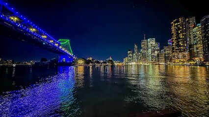Vibrant nighttime cityscape