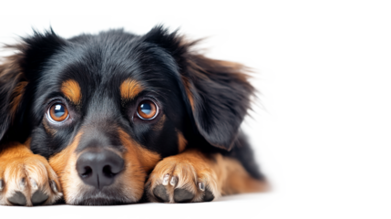 Australian Shepherd dog isolated on white background