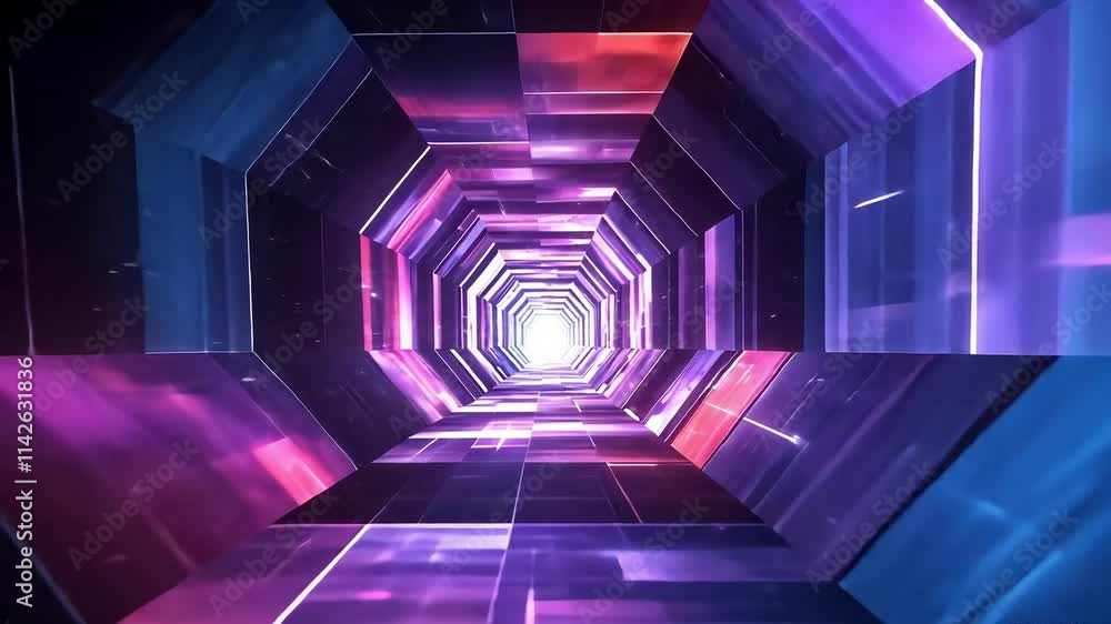 Poster stunning abstract motion graphics featuring vibrant colors and geometric shapes that pulse with ener
