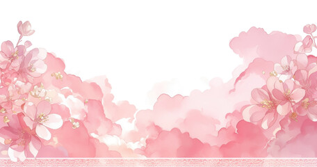 PNG Cloud with pink and white lace illustration background aesthetic.