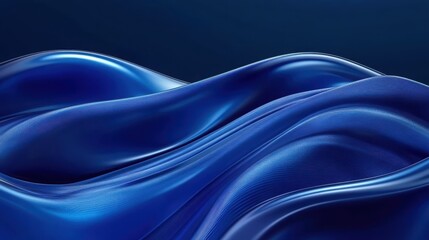 Obraz premium Abstract Blue Waves Smooth Surface Texture Design
