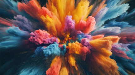 Colorful explosion of vibrant hues creating dynamic background