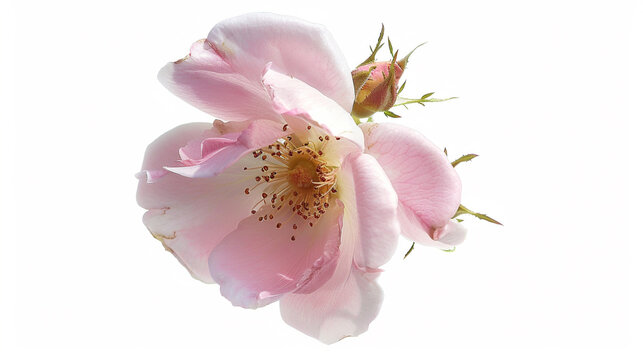 Noisette Rose on an isolated white background, object focused, png, stock image, hd quality, 