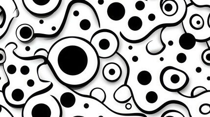Abstract Minimalist Black and White Pattern Design