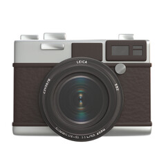 Old photo camera 3D Icon