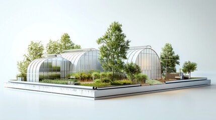 Urban Rooftop Oasis: Miniature Greenhouses and Lush Gardens Flourishing Above the City