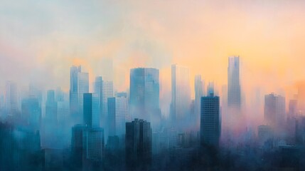 Fototapeta premium Atmospheric urban serenity