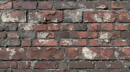 Obraz premium Weathered Red Brick Wall Texture Image