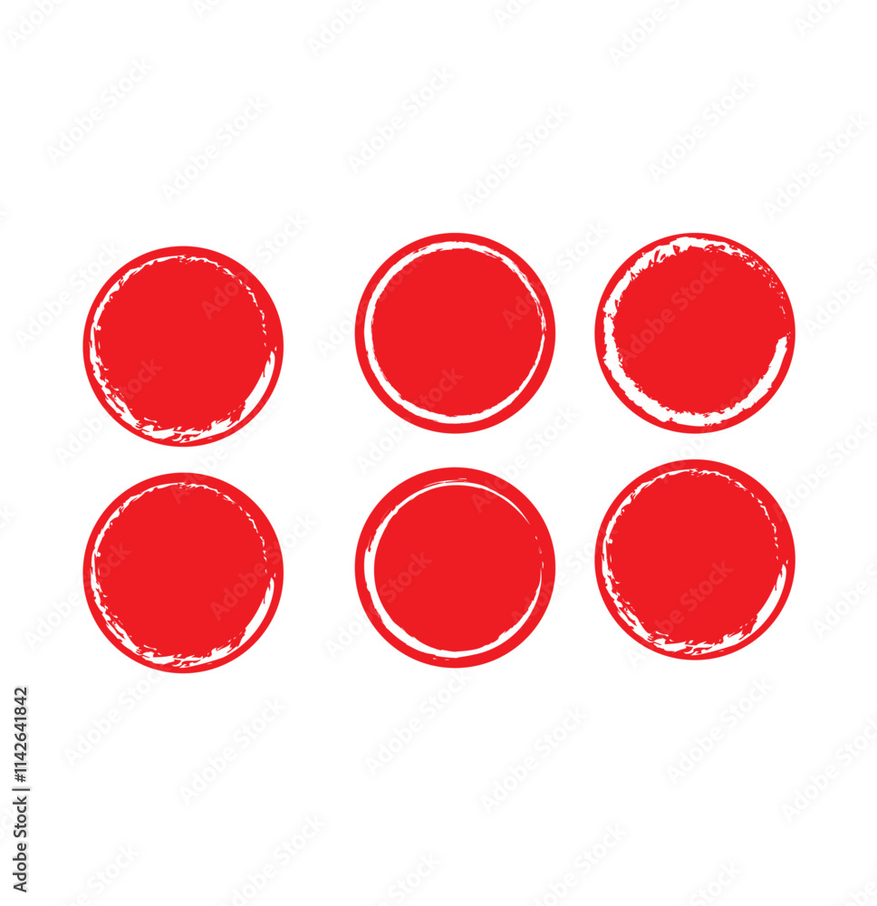 Poster grunge circle vector set, hand drawn rough circular brushstroke, abstract ink circle and round shape