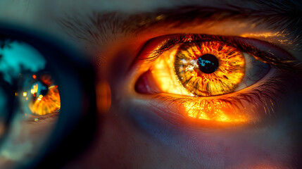 Fiery Eye Abstract Illustration