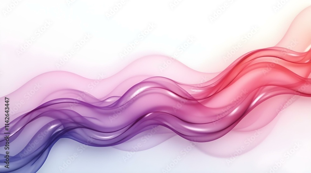 Poster abstract fluid waves of pink, purple, and blue blend smoothly across a gradient background, creating