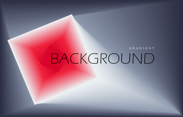 Geometric gradient dynamic backround with square form and text template.