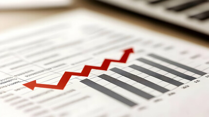 Financial Growth Illustration: Upward Trend Chart
