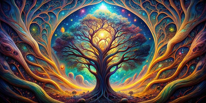 HD Psychedelic Tree of Life Backgrounds - Free Macro Photography