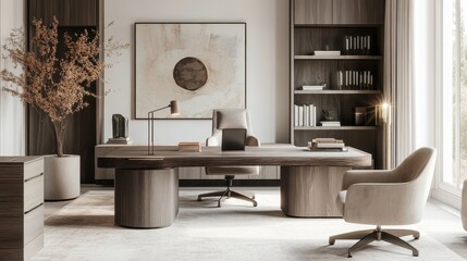 Modern Professional Home Office Interior Design Showcase