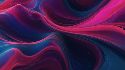 Vibrant abstract waves in red and blue tones with fluid motion.