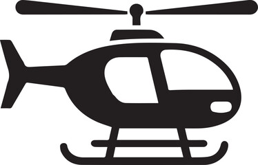 helicopter silhouette vector graphic, copter icon vector illustration 