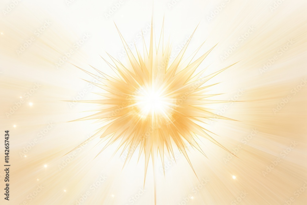 Poster an artistic rendering of a golden star surrounded by a soft halo of light, creating a mystical atmos