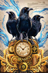 crow raven bird photos with metallic spring creative photos