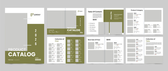 product catalog brochure design template, furniture Product collection. catalogue design