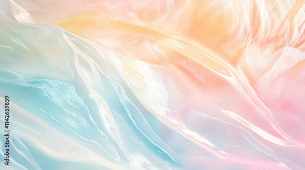 Poster a vibrant abstract background with soft waves of pastel colors