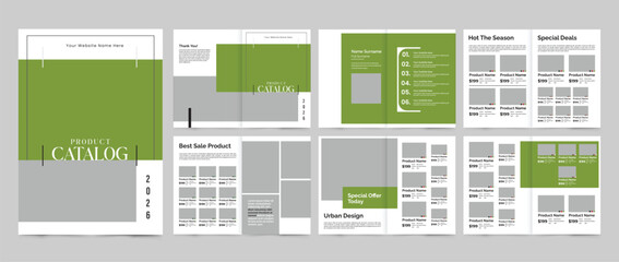 product catalog brochure design template, furniture Product collection. catalogue design