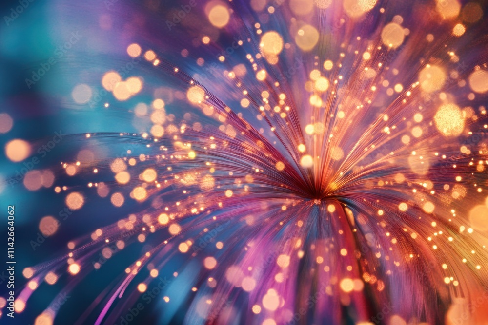 Aufkleber vibrant luminous abstract background with soft bokeh lights for creative projects and visual art dis