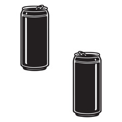 Can Silhouette, Can Vector Silhouette, Can cartoon Silhouette, Can illustration, Can icon Silhouette, Can Silhouette illustration