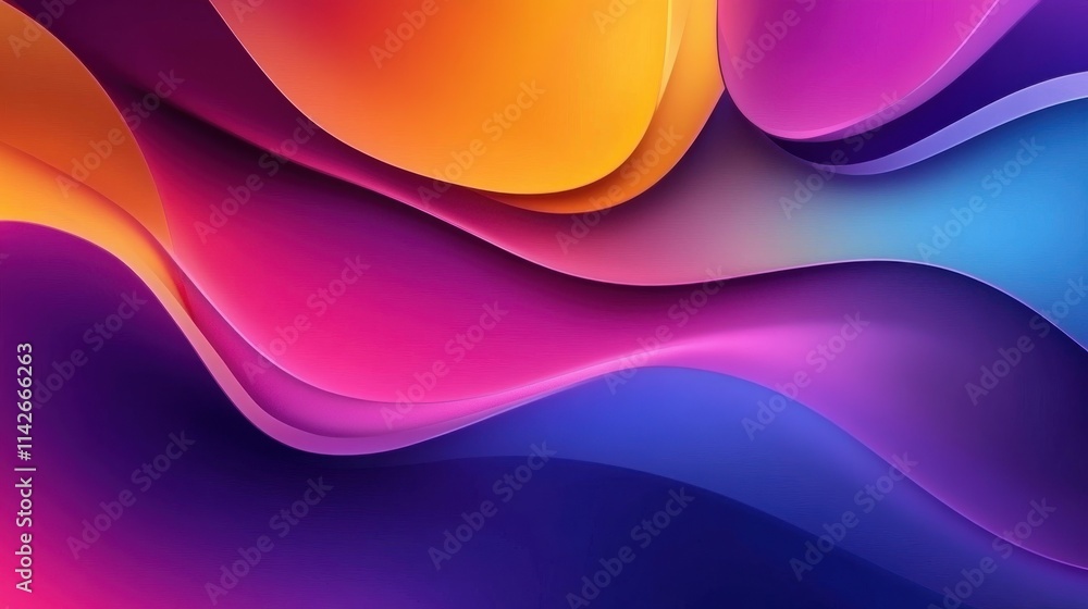 Poster An abstract gradient background blending vibrant colors with smooth transitions