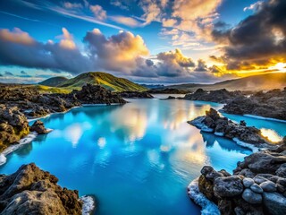 Iceland Blue Lagoon Geothermal Spa: Epic Aerial Drone Shots & Mystical Underwater Caves