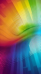 Bright background color wave template presentation design with color line and dots