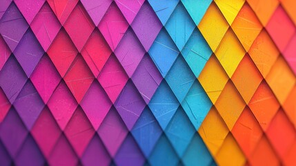 Colorful Geometric Diamond Pattern Abstract Design