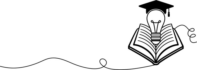 education lineart vector
