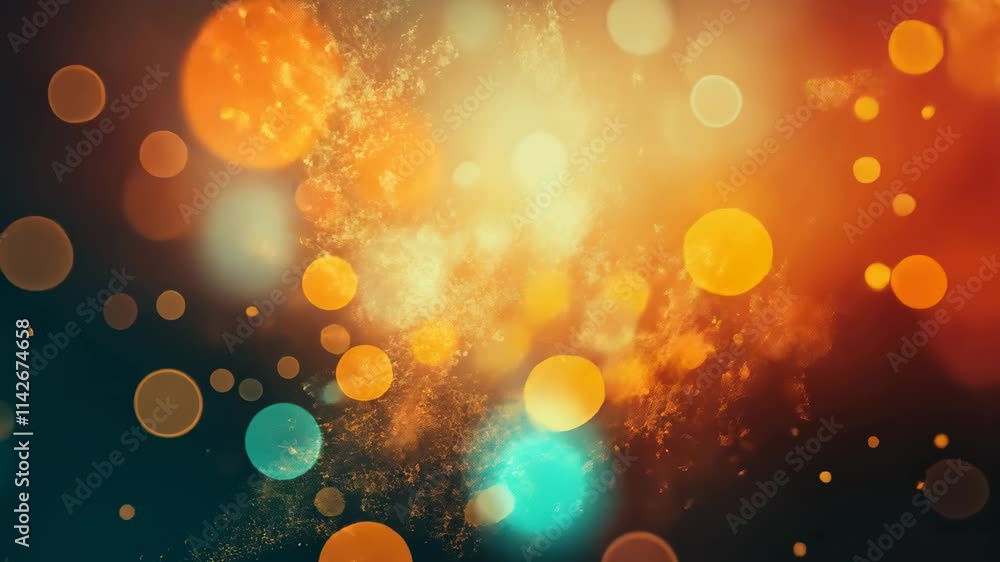 Aufkleber beautiful shimmering particles create a mesmerizing effect in colorful bokeh backdrop