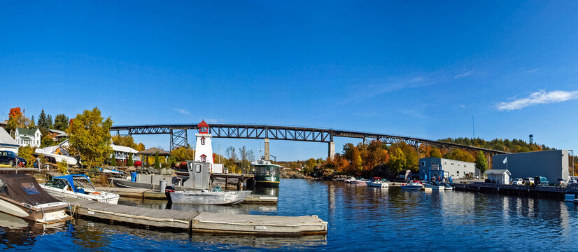 Part of the bridge on Lake Huron.