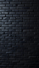 Black wall as background, texture of a black brick wall, hyperrealism. isolated with white highlights