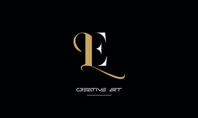 LE, EL, L, E abstract letters logo monogram