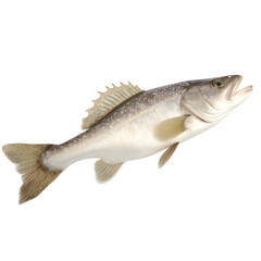Fototapeta premium White seabass swimming upwards